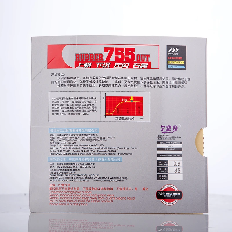 Длинный Pips выход для настольного тенниса RITC 729 755 тайна 3 III Резина с губкой|rubber