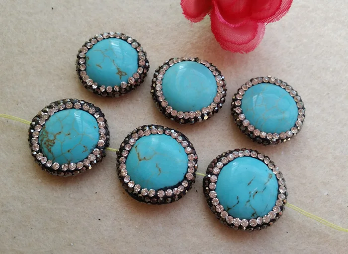 Бусины из драгоценного камня с инкрустацией 10 шт. | Украшения и аксессуары