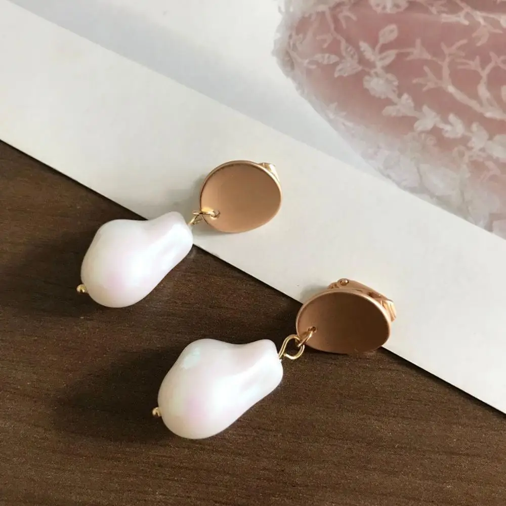 

Sweet Pearl Earring Irregular Imitation Pearls Drop Earrings For Female