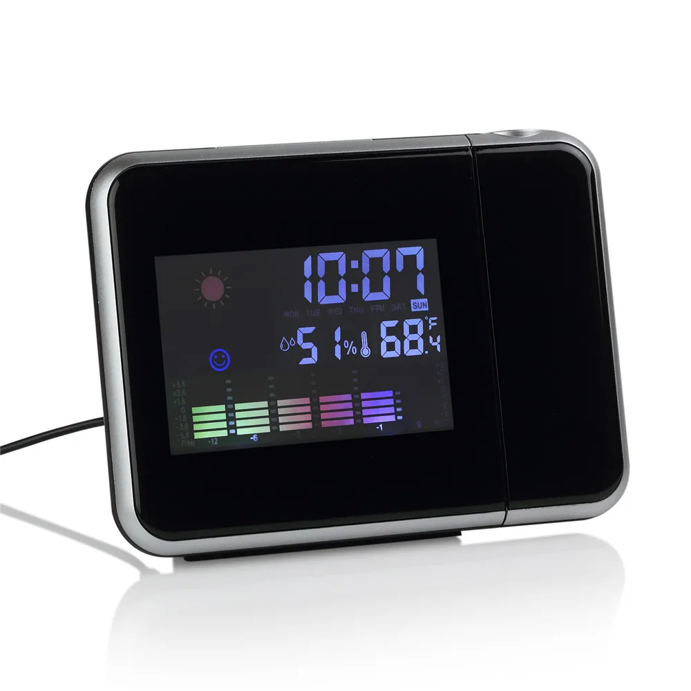 Proster Digital Projection Alarm Clock Weather Station with Temperature Thermometer Humidity Hygrometer | Инструменты