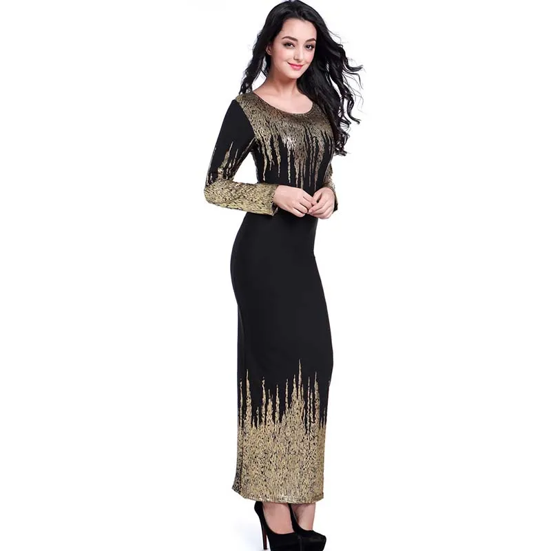 Летнее платье из золотой фольги с длинным рукавом|african fashion|african dress womenafrican |