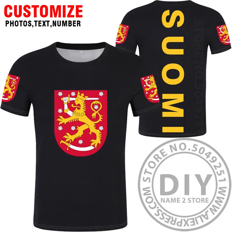 Style 7 Финская футболка,, на заказ, с именем, fin, футболка, национальный флаг, финский, шведский, suomi, с принтом, для колледжа, фото, сделай сам, одежда для страны - Color: Style 7