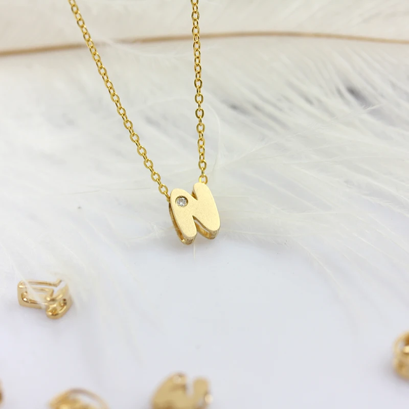 1 шт. Чистая 18 К Подвеска из желтого золота, с надписью Luck, цирконием, сияющая для женщин, бисера, мужчин и женщин, универсальный A-Z 6*7,5 мм