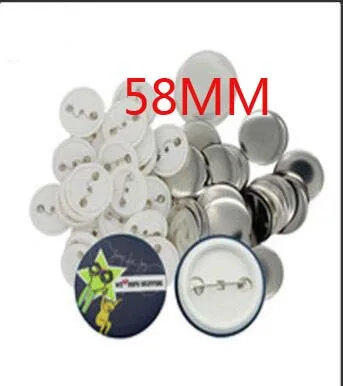 58MM 100 шт./компл. Пластик пустой значок кнопки Запчасти расходные материалы для одежды значок кнопки материалы для поделок DIY - Цвет: 58MM