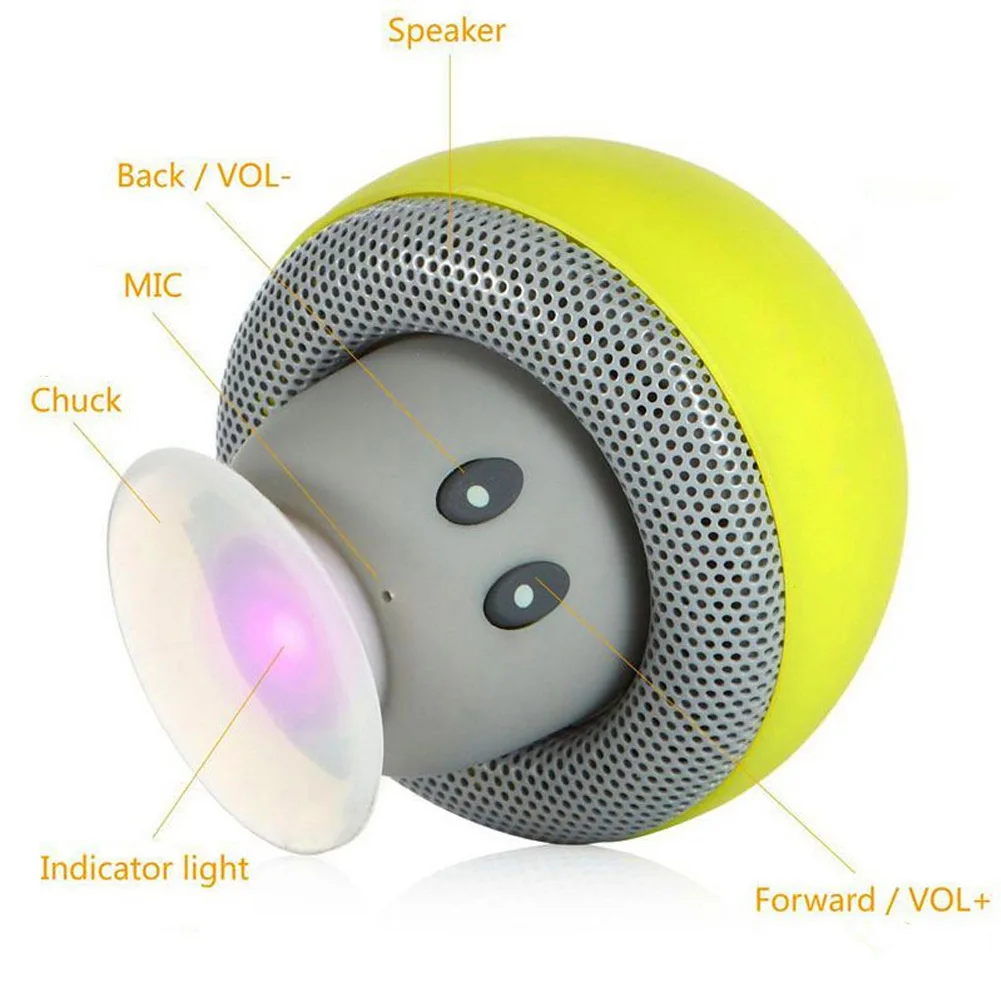 Bluetooth Mushroom Shape Loudspeaker Super Bass Stereo Subwoofer Music Player For iPhone Mobile Phone Mini Speaker | Электроника
