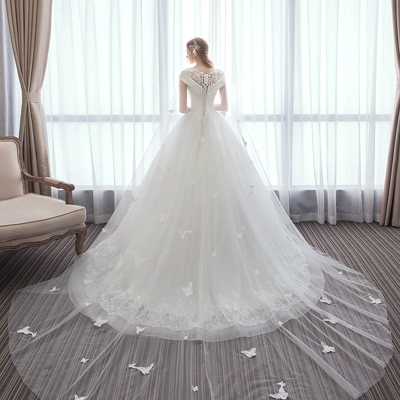 Элегантное кружевное платье с прозрачной горловиной и бусинами Vestidos De Novia