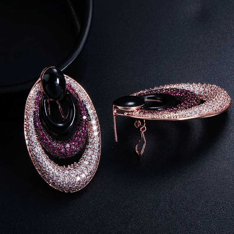 Женские разноцветные Серьги капельки Разноцветные серьги с фианитом модные