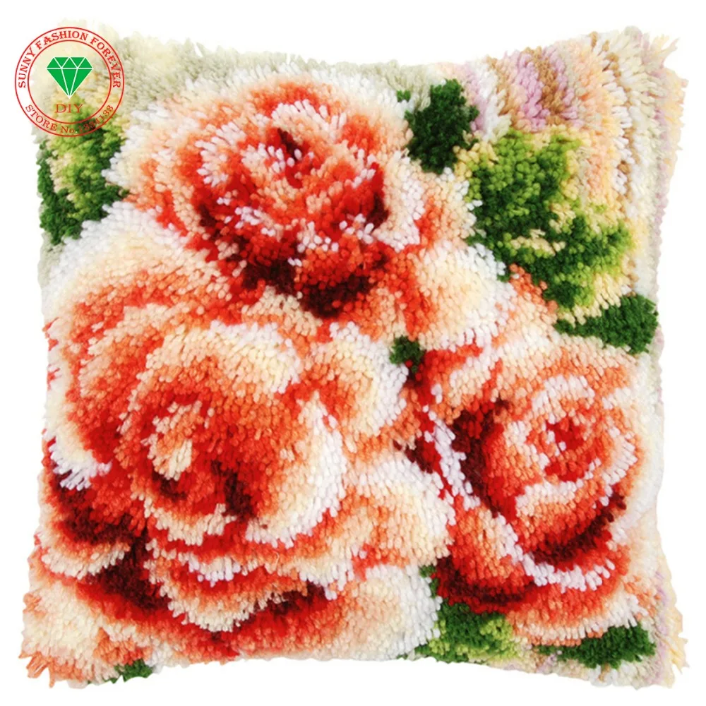 Набор для творчества брендовый ковер домашняя подушка цветок роза пряжа