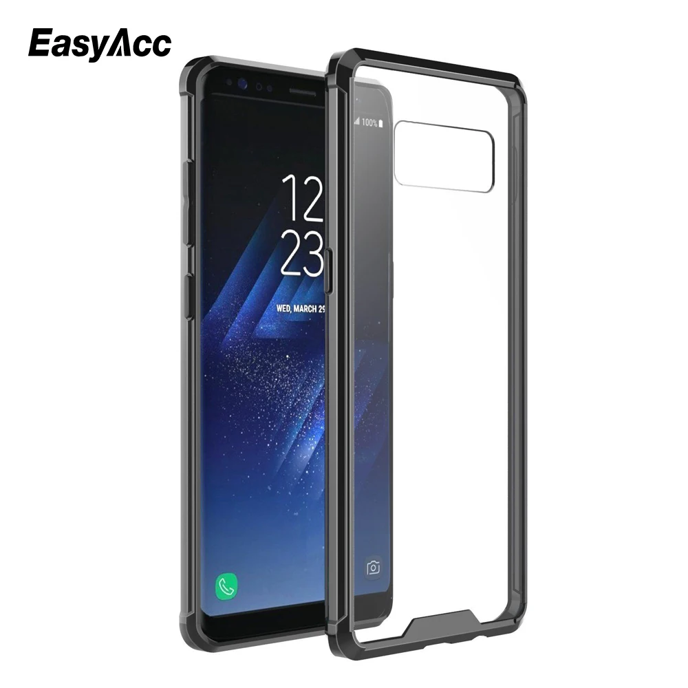 Easyacc ультра тонкий прозрачный чехол-накладка мягкий рамкой и акриловой основой