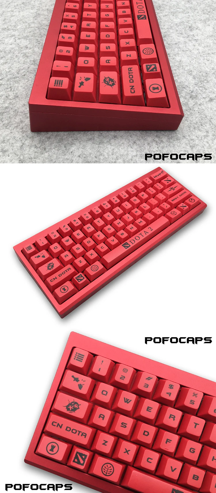 1 комплект PoFoCaps PBT сублимационные колпачки для ключей персональная механическая клавиатура для Dota2 мясника полный набор вишневого профиля