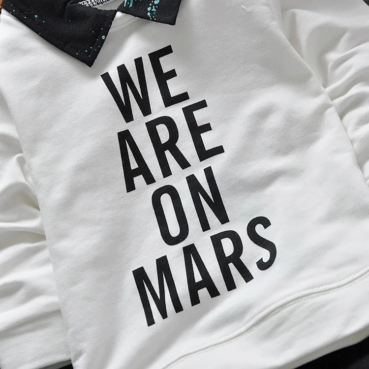 Модный спортивный костюм для маленьких мальчиков повседневный комплект из 2