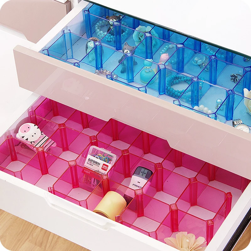 

DIY Drawer Honeycomb Clapboard Partition Divider Box torage Organizer Cell Drawer Sorting Panties Socks Box