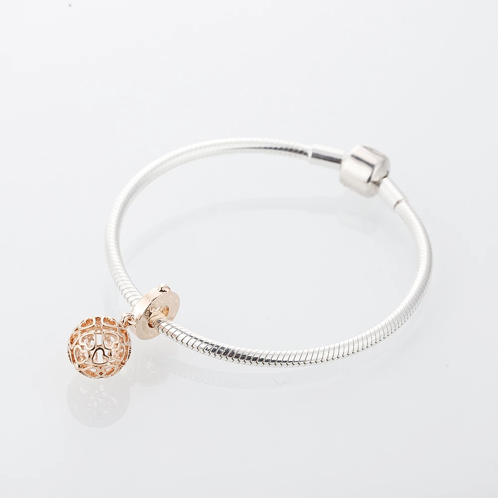 Подвески в форме сердца бусины из розового золота для изготовления ювелирных