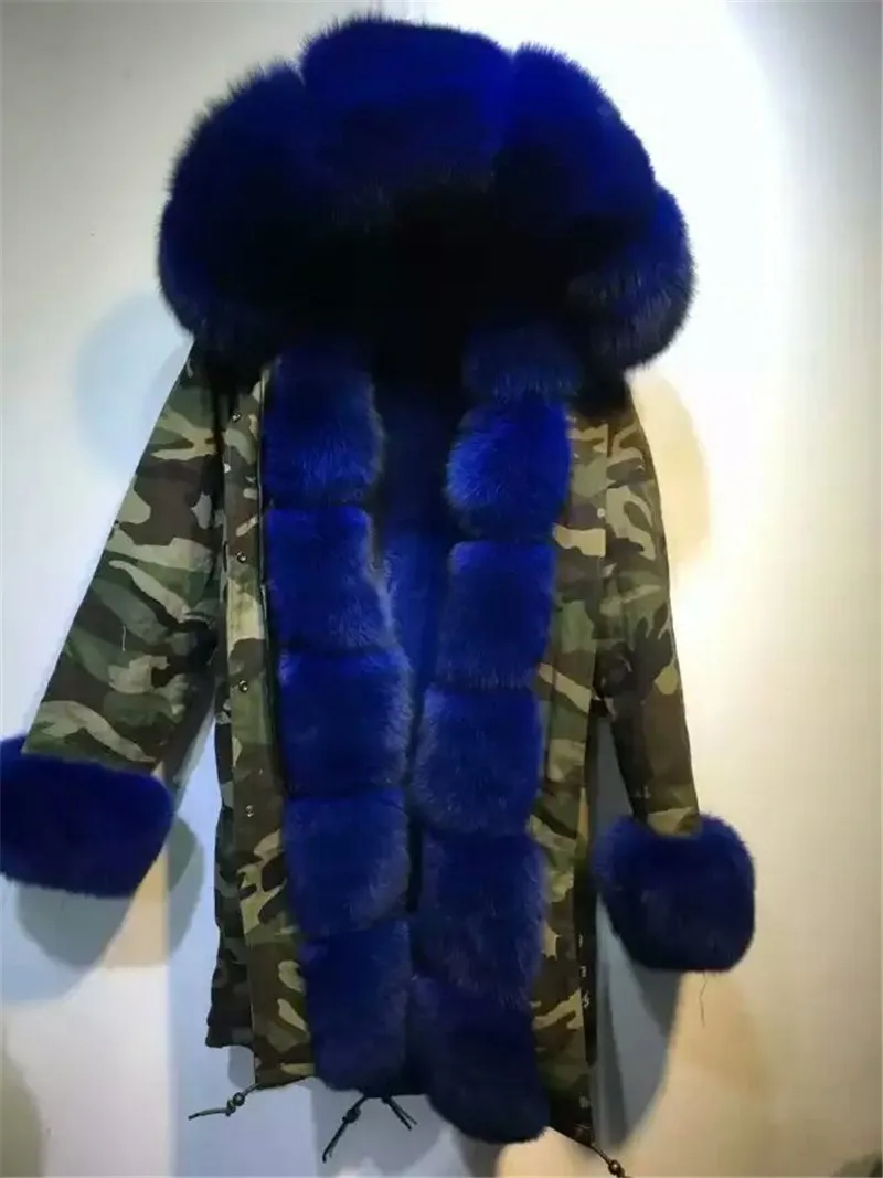 Customized winter thick warm fur removable hood collar &ampsleeve jacket fox rabbit faux parka mr mrs furs coats | Женская одежда