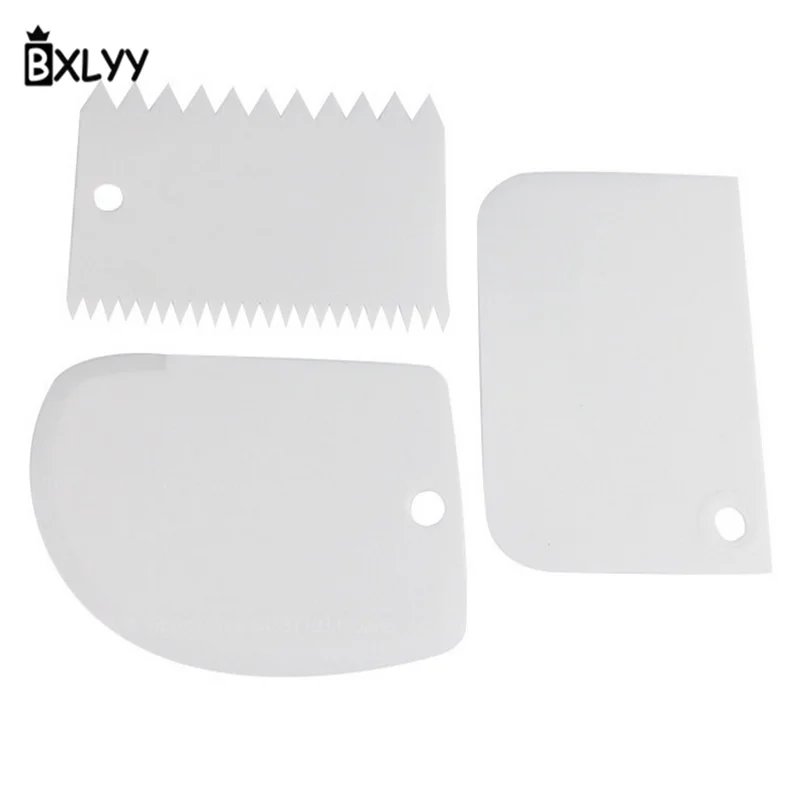 BXLYY Горячий инструмент для выпечки скребок 3 шт. крем пластиковый тесторассекатель прочный и простой в очистке формы для выпечки инструменты для украшения торта Bakeware.8z