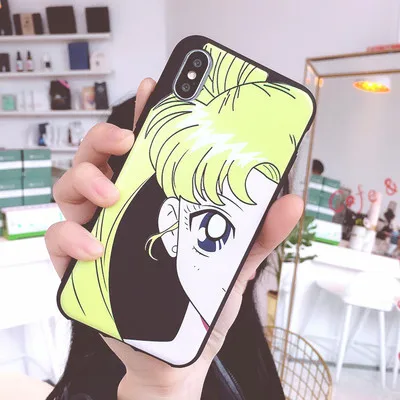 SAM S10 plus милый Сейлор Мун чехол для телефона для samsung Galaxy S10/S10e/S9 plus/S9/S8 розовая девушка мягкая задняя крышка Капа Coque - Цвет: As shown in