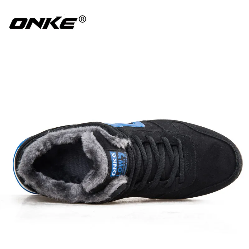 Onke зимние кроссовки для бега мужские замшевые кожаная спортивная обувь женские