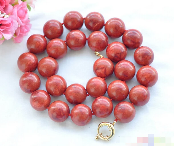 3174 круглая красная трава коралловое ожерелье из бисера | Украшения и аксессуары