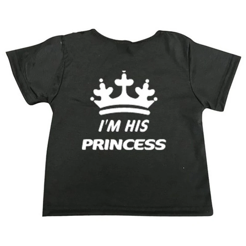 Одинаковые комплекты для семьи футболка принцессы Король Королева принц одежда
