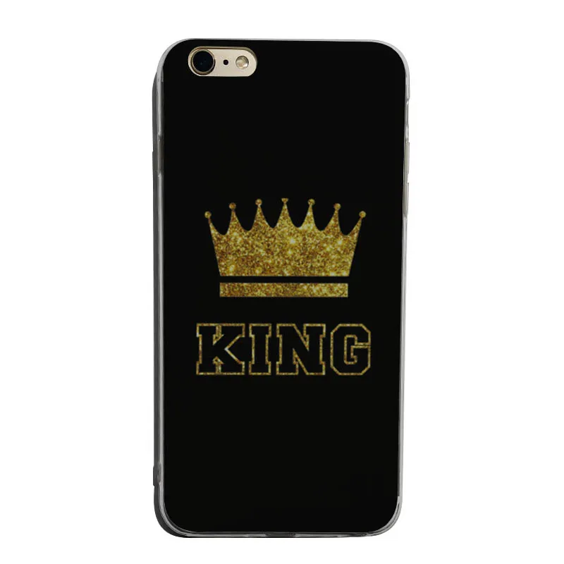 Чехол из мягкого силикона и ТПУ с рисунком королевской короны для iPhone 8 7 6 6S Plus X XS