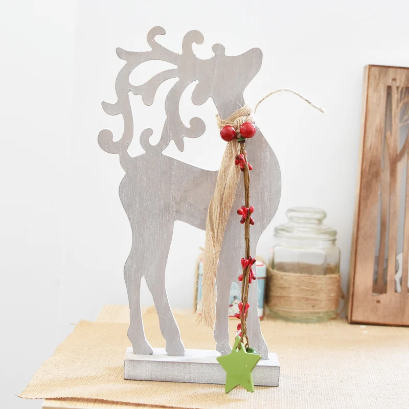 NUCHI ретро рождественские олени настольные украшения деревянные декорации