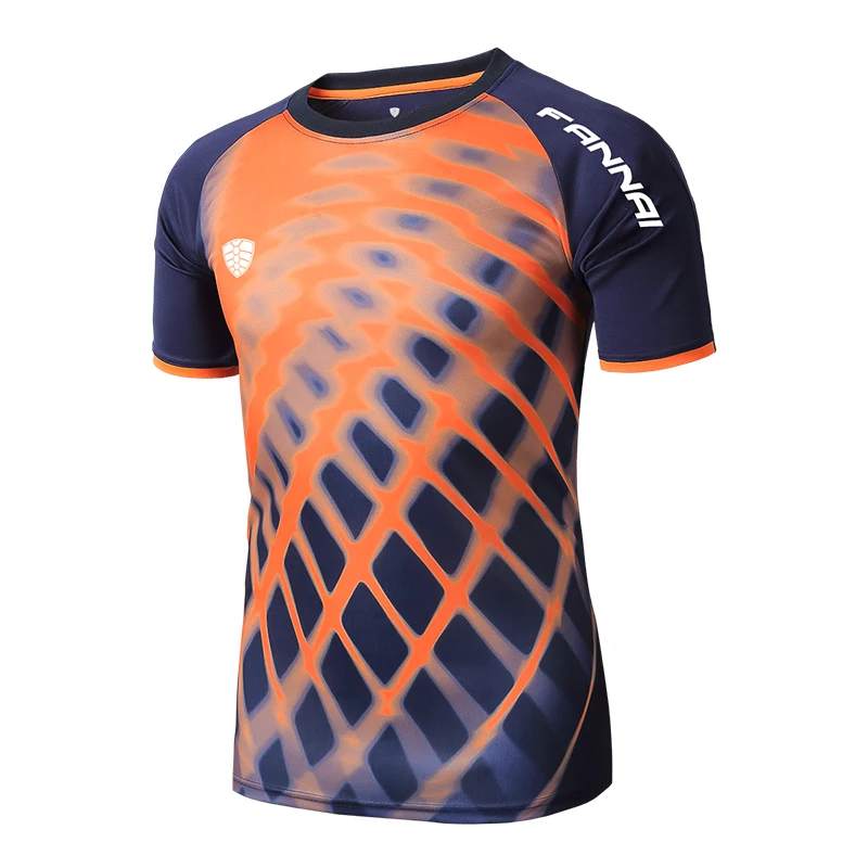 FANNAI Для мужчин кроссовки мужские футболки с коротким рукавом Фитнес бег Shirt центр