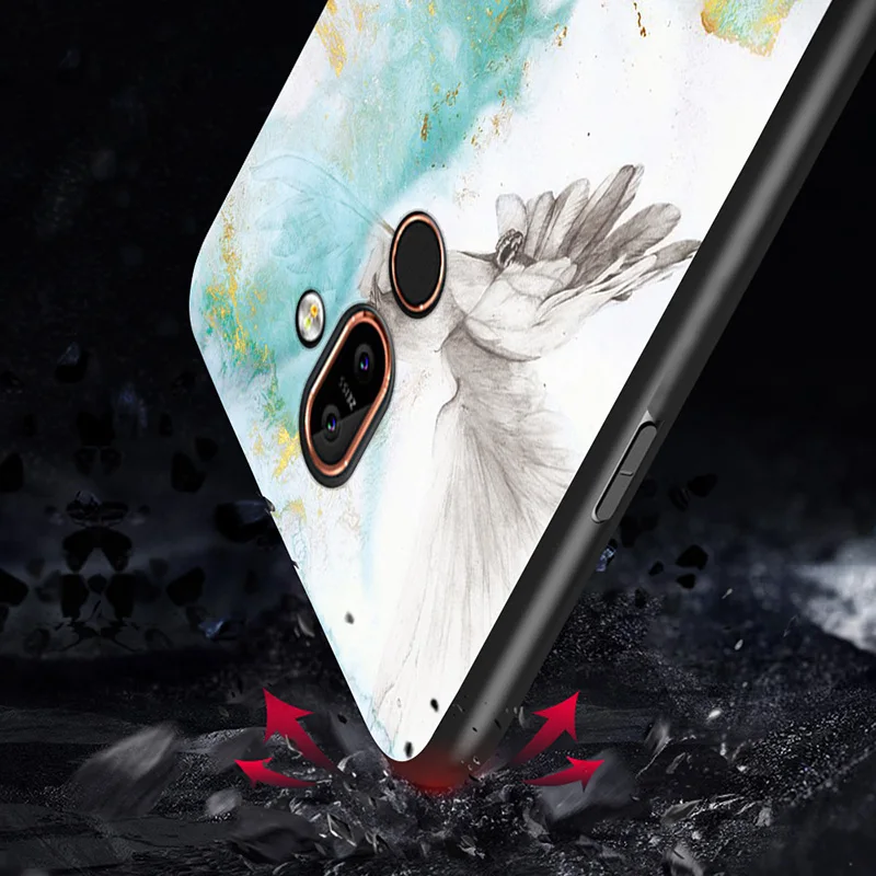 Luxury Marble Phone Case For Nokia X71 X6 Hard Cute Tempered Glass Shell 7 Plus 3.1 7.1 1 4.2 9 X7 Cover |