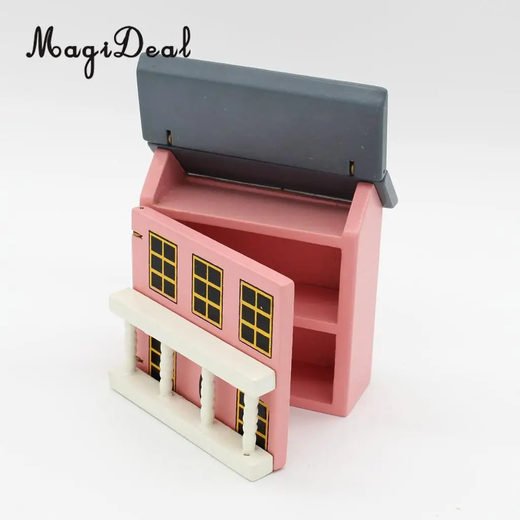 MagiDeal 1/12 масштаб мини кукольный домик миниатюрные Villla деревянный Модель для