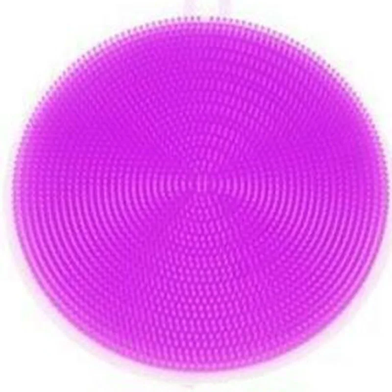 Purple MICCK силиконовая миска для посуды многофункциональная Чистящая Щетка Очищающая подставка для кастрюли щетка для мытья кухонной щетки инструмент для мытья - Цвет: Purple