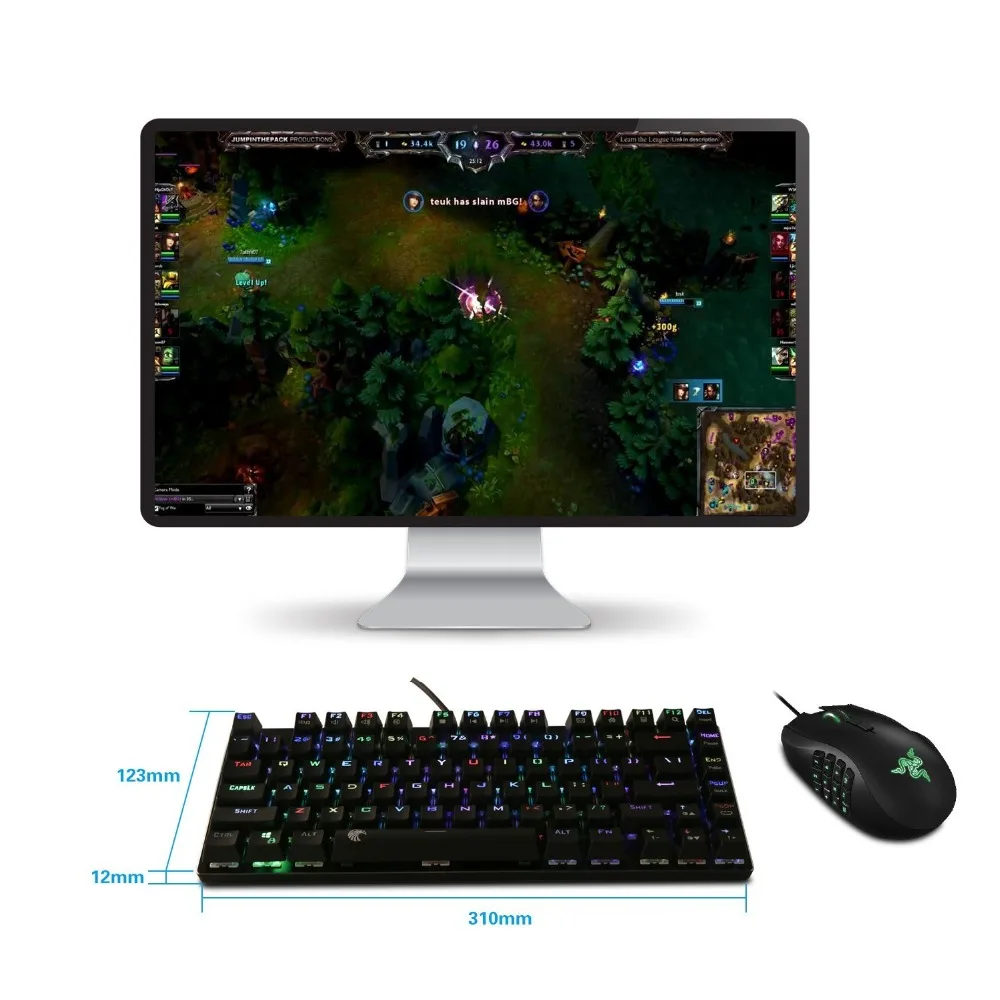 Механическая клавиатура TKL линейные черные переключатели 81 клавиша RGB