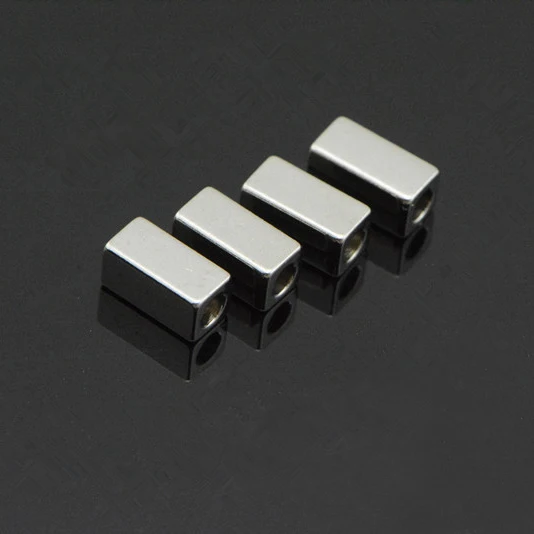 Пустые Квадратные бусины из нержавеющей стали для стемпинга 2 мм цилиндрические