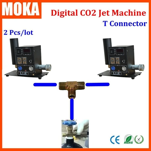 2 шт./партия СО2 струйный станок dmx co2 jet cannon сценический эффект света 2 шт. СО2 струй доля СО2 газовый бак с Т-разъемом - Цвет: Digital co2 jets