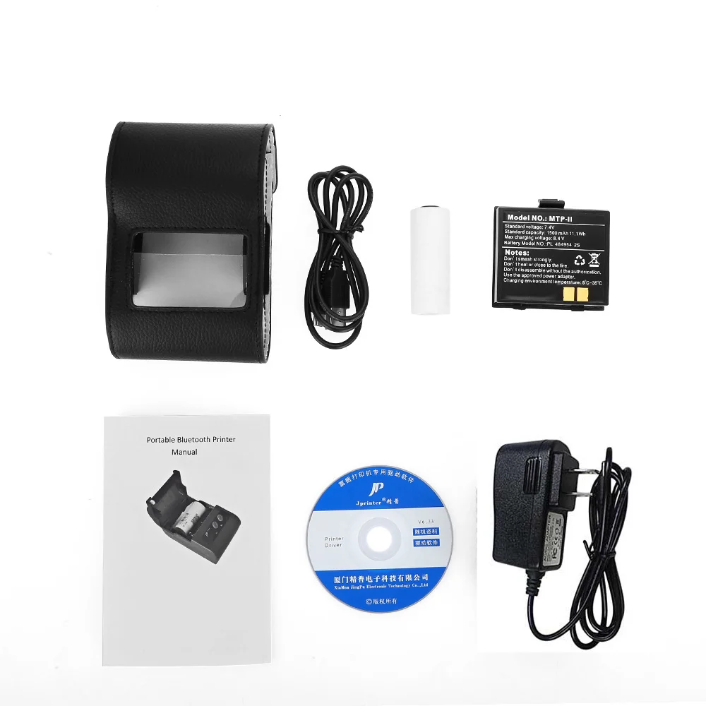 GOOJPRT MTP-II 58 мм Bluetooth Термальность принтер Портативный машина получение Поддержка