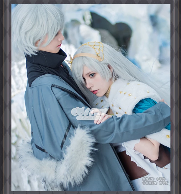 Fate/Grand Order FGO Anastasia; костюм принцессы для костюмированной вечеринки; длинный плащ+ платье; цвет синий, белый;