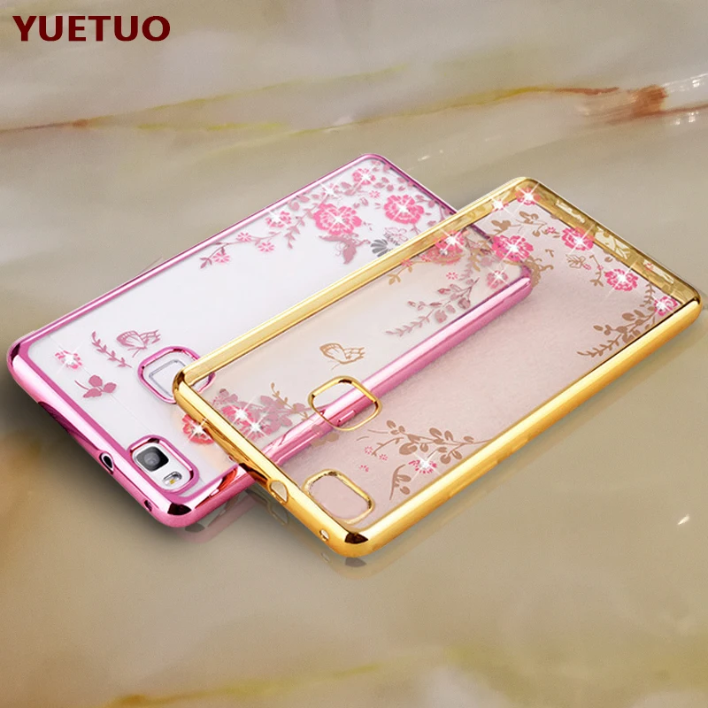 Роскошный Золотой Мягкий чехол для телефона с цветком и бриллиантами прозрачный