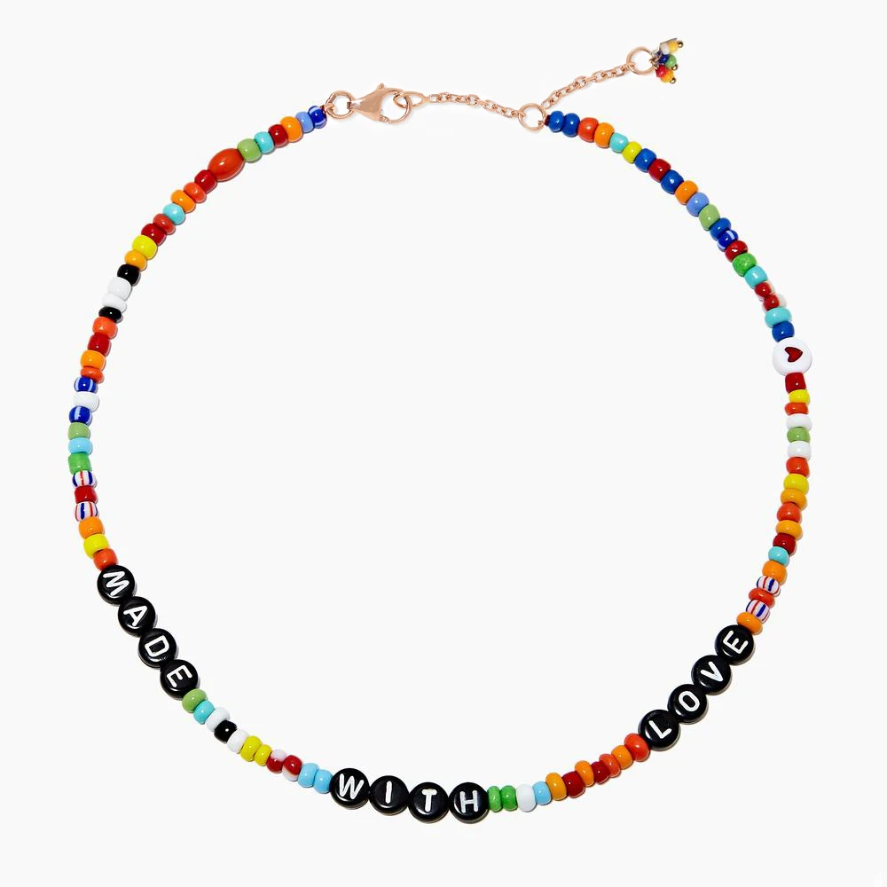 necklace 3 Moda своими руками, на заказ бисерное ожерелье, ожерелье, летнее ювелирное изделие для женщин, бисер, буквы, алфавит, ожерелья для женщин - Metal Color: necklace 3