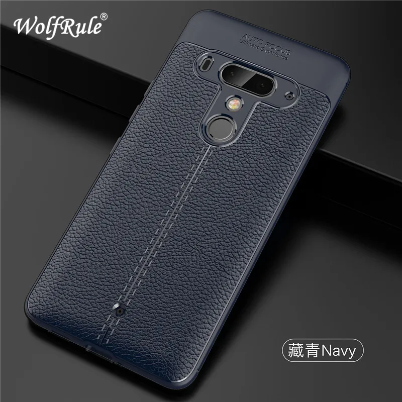 Чехол wolfrole для HTC U12 Plus противоударный Роскошный кожаный чехол из ТПУ Fundas + чехлы