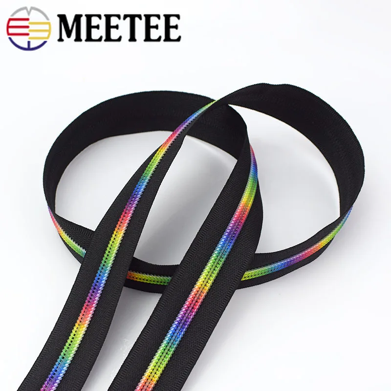 Meetee 2/5/10 метров 5# разъемная застежка-молния нейлона Цветной зубец Застежка-молния черный, белый цвет ткань код со стандартом ISO в Гуанчжоу Китай, который специализируется DIY Домашний текстиль мешок швейная фурнитура