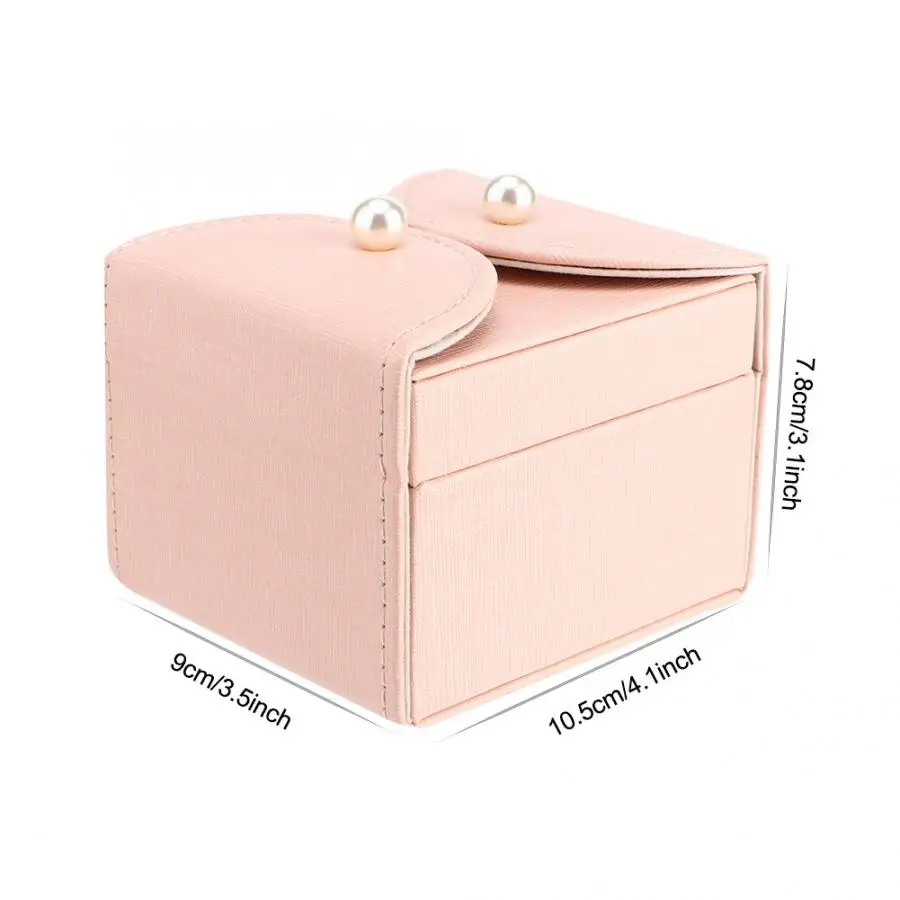 PU Leather Jewelry Storage Box Case Portable Simple Earring Ring Necklace Organizer Gift Display For Jeweler | Украшения и