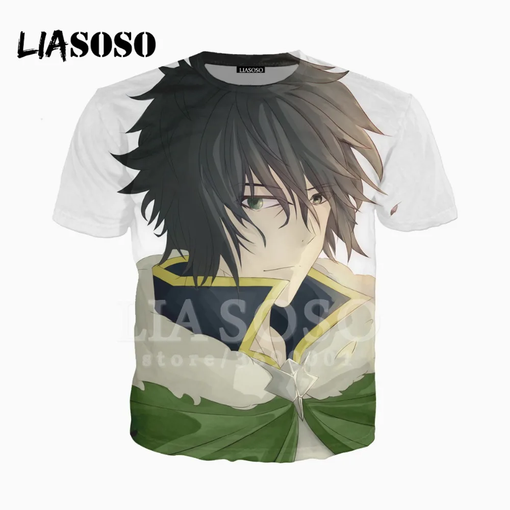 LIASOSO/футболка унисекс с 3D принтом аниме Tate No Yuusha Rising Of The Shield Hero Kawaii для девочек