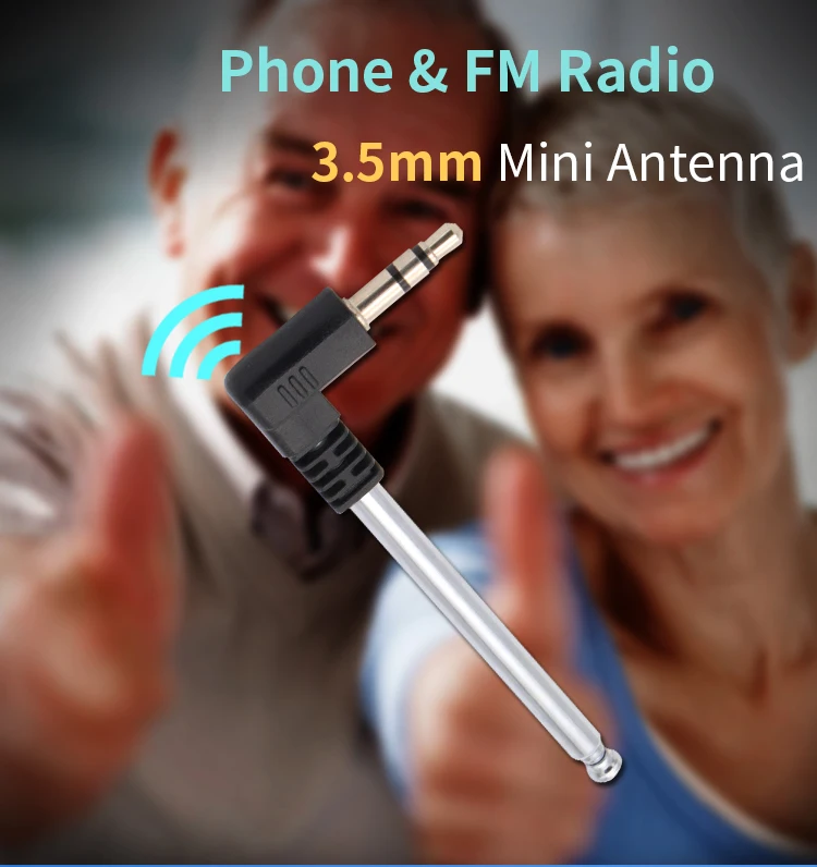 Выдвижная антенна 3,5 мм FM антенна дальнего диапазона антенна сотового телефона плеер динамик радиоантенны антенна усиленная 24 см длинная