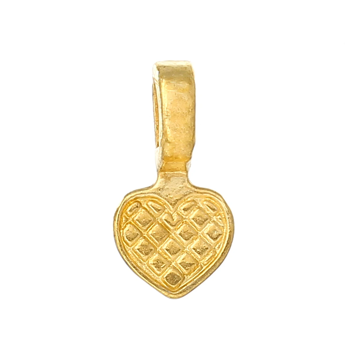 

DoreenBeads Zinc metal alloy Bails Beads Heart Gold Color 16mm( 5/8") x 8mm( 3/8"), 20 PCs