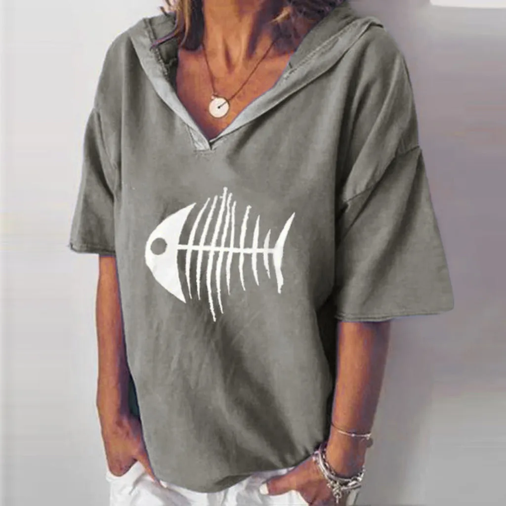 Бесплатная Страусиная футболка с капюшоном коротким рукавом женская модная