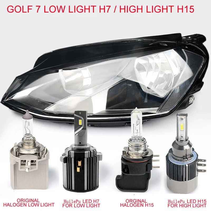 2шт Гольф mk7 Фары Лампы canbus h7 led комплект для гольфа 7|Передние LED-фары авто| |
