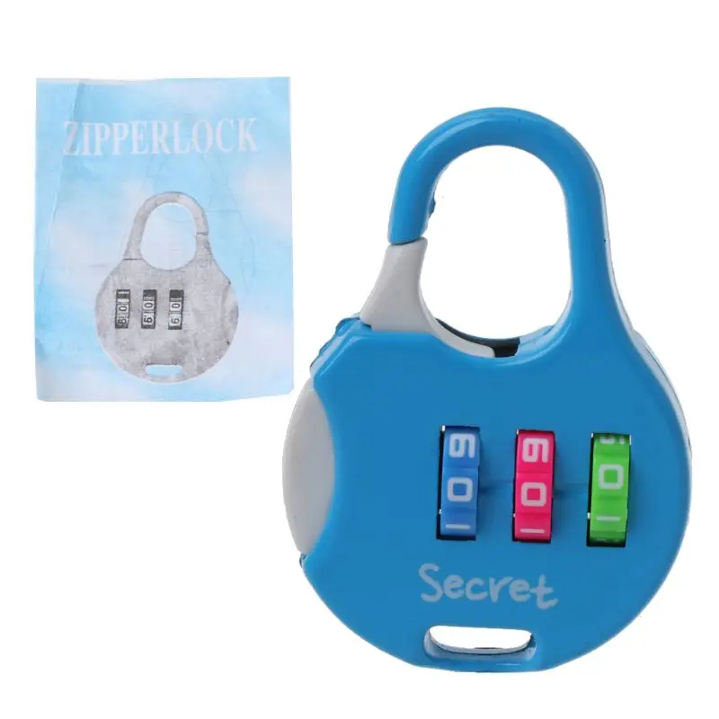 blue 3 цвета значный кодовый замок для ювелирных изделий коробка сумка дневник ящик безопасности частей Dec10 и Прямая поставка - Цвет: blue