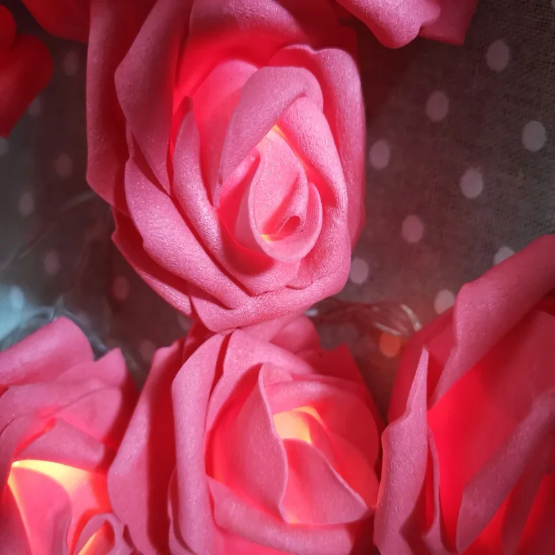 HOT SALE Battery Operated LED Rose Flower Christmas Holiday String Lights For Valentine Wedding Decoration 10/20 Lamp | Лампы и