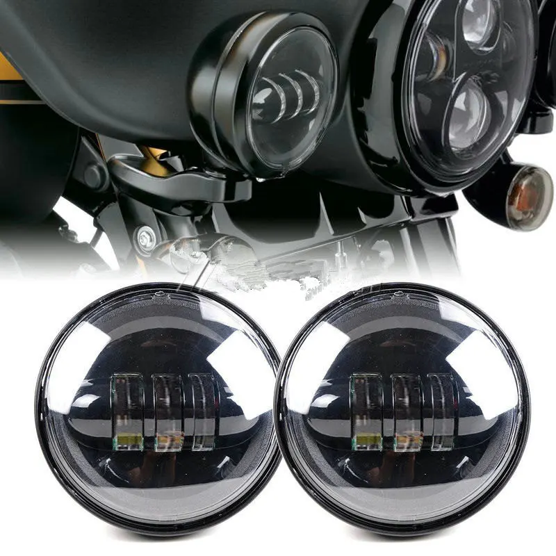 Для Harley мотоциклетный светильник Electra Glide Softail Fat Boy Touring 7 дюймов для Harley светодиодный головной светильник с 4,5 дюймовыми противотуманными фарами