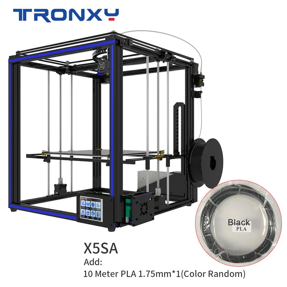 x5sa standard Горячая Распродажа новейший дизайн Tronxy X5SA с сенсорным экраном автоматический уровень DIY 3d принтер набор полностью металлический большой печати si - Цвет: x5sa standard