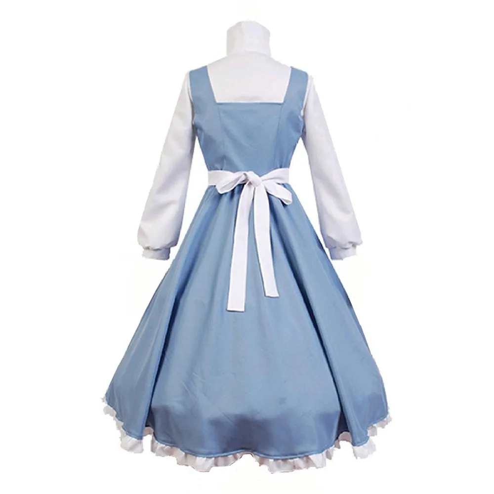 Платье для девочек в стиле аниме Beauty and the Beast Belle синее платье косплея|Костюмы