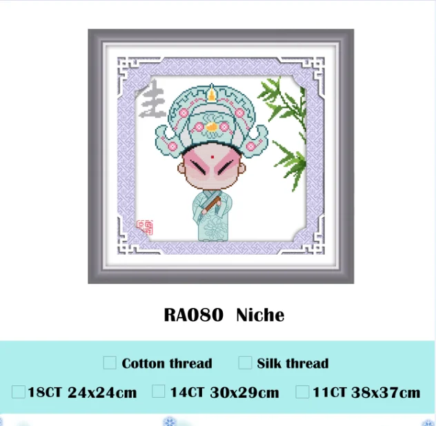 Niche cross stitch kit aida 14ct 11ct count printed canvas stitches embroidery DIY handmade needlework | Дом и сад
